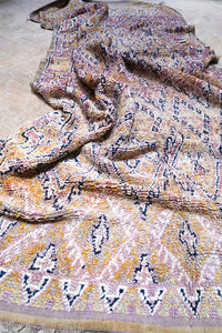 Beni M'guild purple taupe vintage moroccan rug handmade